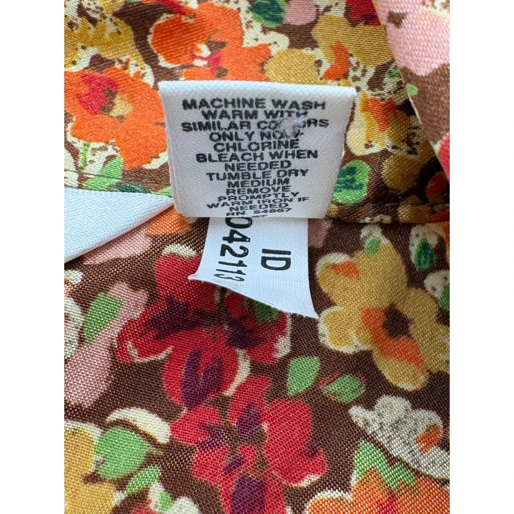 Vintage Victoria's Secret Floral Pajama Set Short Sleeve Shorts Large Gold Tag